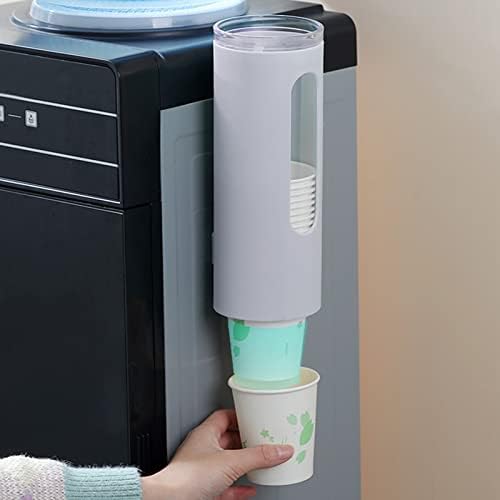 حامل أكواب بجزء شفاف للتعليق بجانب ديسبنسر الماء أو الحائط