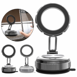 Alternative view of حامل موبايل مغناطيسي معدني قابل للطي والدوران 360 درجة بقوة شفط عالية