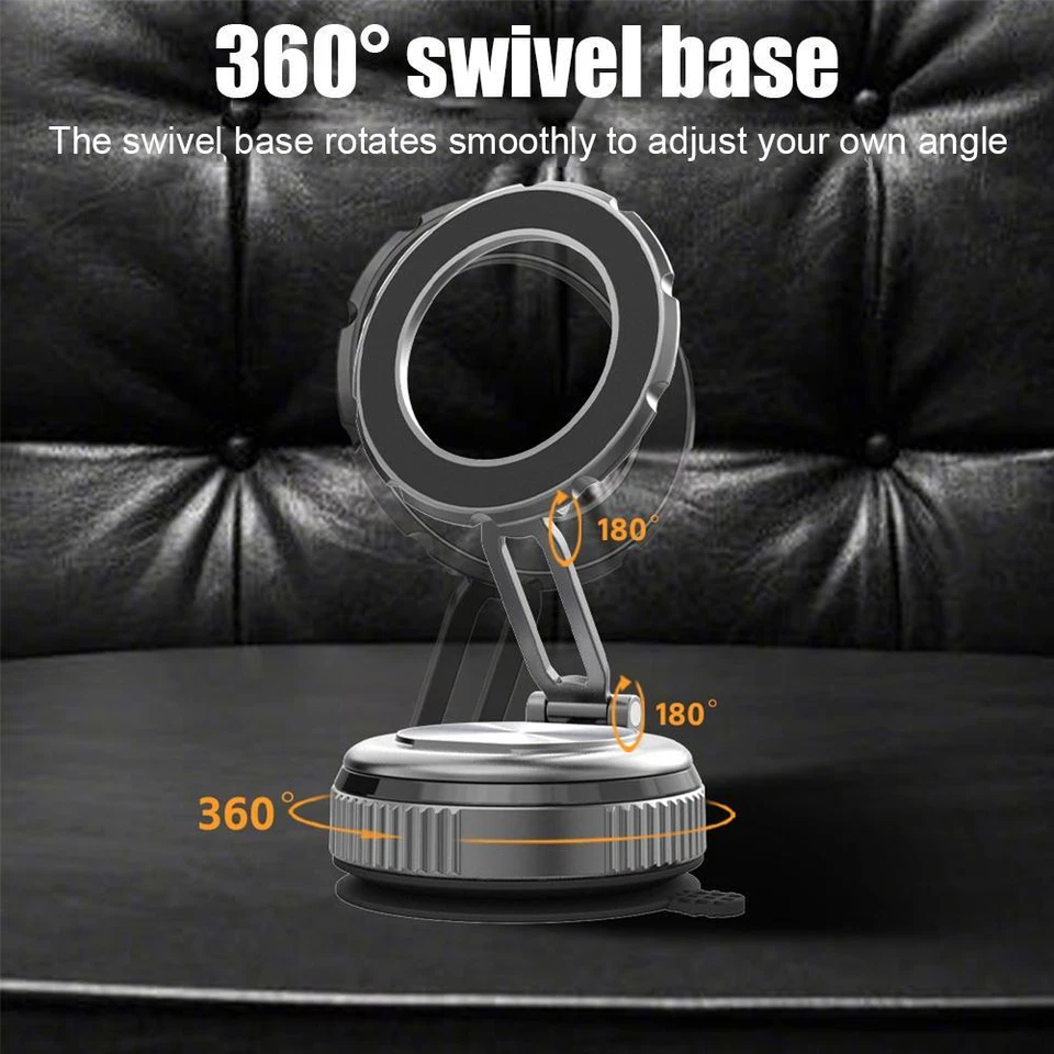 حامل موبايل مغناطيسي معدني قابل للطي والدوران 360 درجة بقوة شفط عالية - الصورة 3