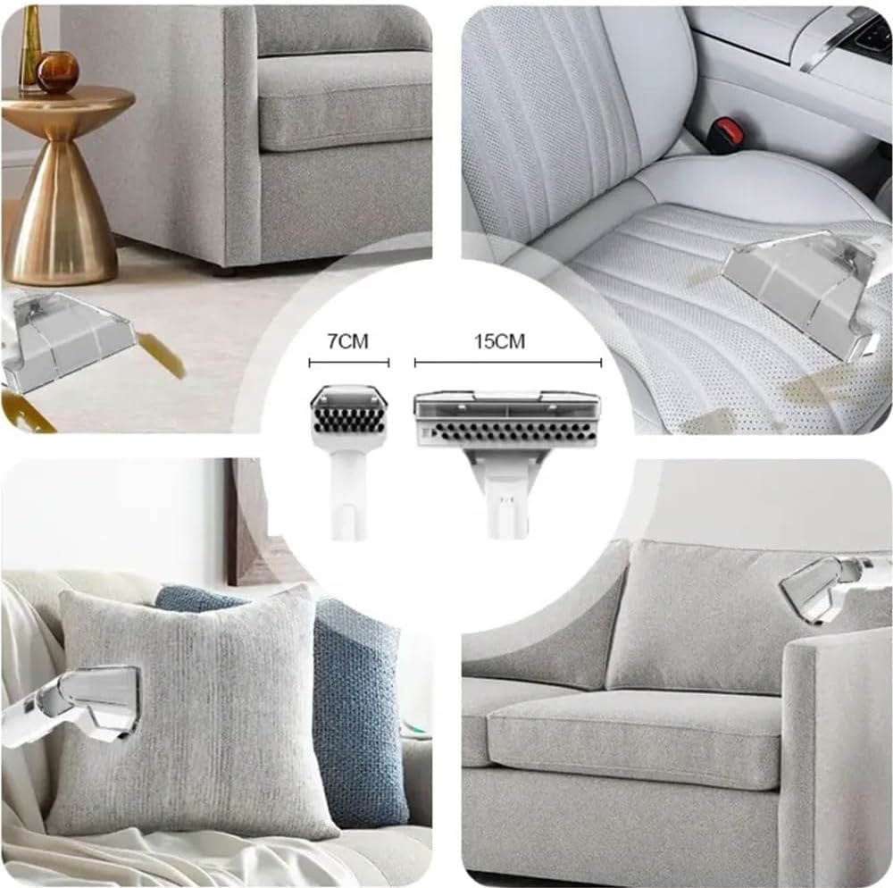 مكنسة غسيل السجاد والمفروشات بقوة 450 وات مع خزانين مزدوجين (1080 مل + 850 مل) وفرشتين للتنظيف العميق - الصورة 4