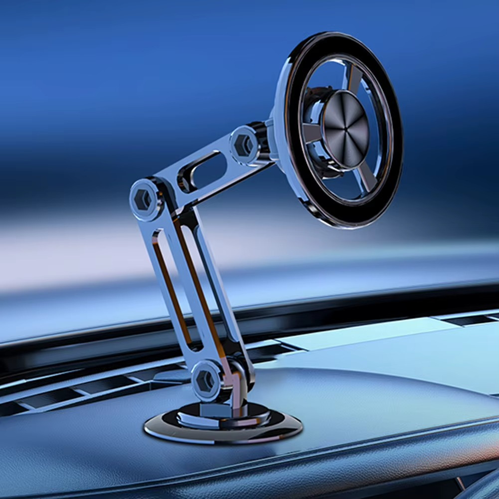 حامل موبايل مغناطيسي معدني قابل للطي والدوران 360 درجة - الصورة 2