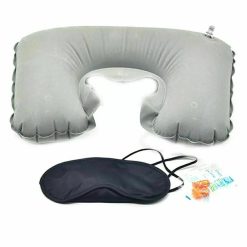طقم مخدة الرقبة وغمامة العين وسدادة الأذن للسفر والرحلات