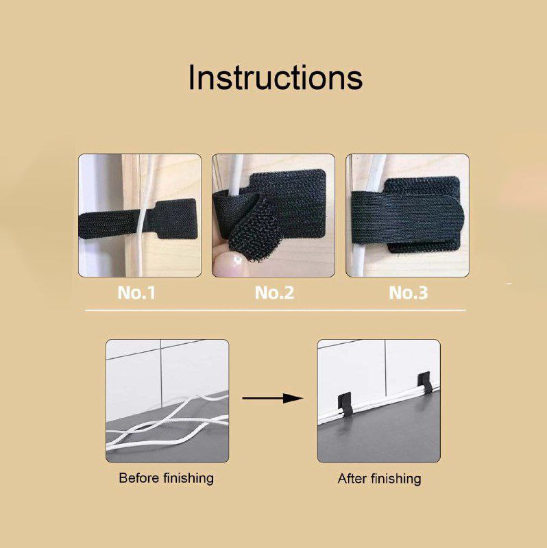 عرض 4 سكوتش مجمع ومنظم للأسلاك والكابلات بلزق دبل فيس للتثبيت علي الحائط والمكتب - الصورة 4