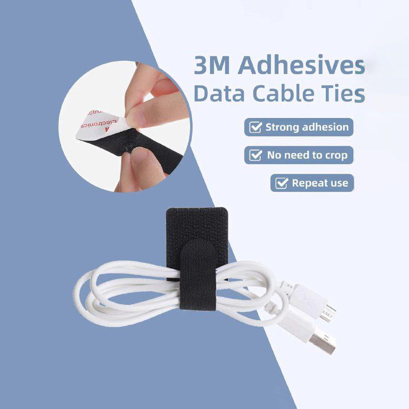 عرض 4 سكوتش مجمع ومنظم للأسلاك والكابلات بلزق دبل فيس للتثبيت علي الحائط والمكتب - الصورة 5