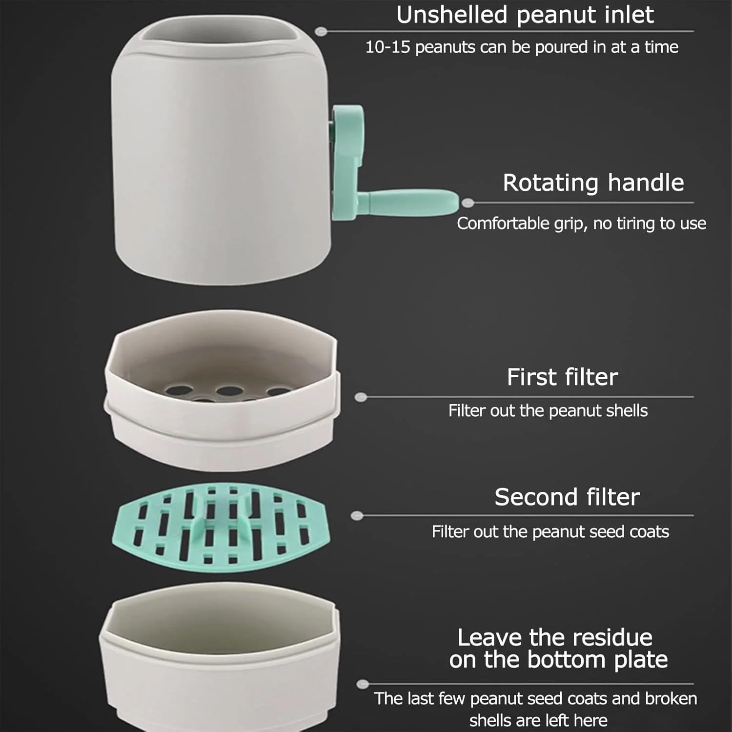 أداة يدوية لتقشير الفول السوداني والمكسرات - الصورة 7