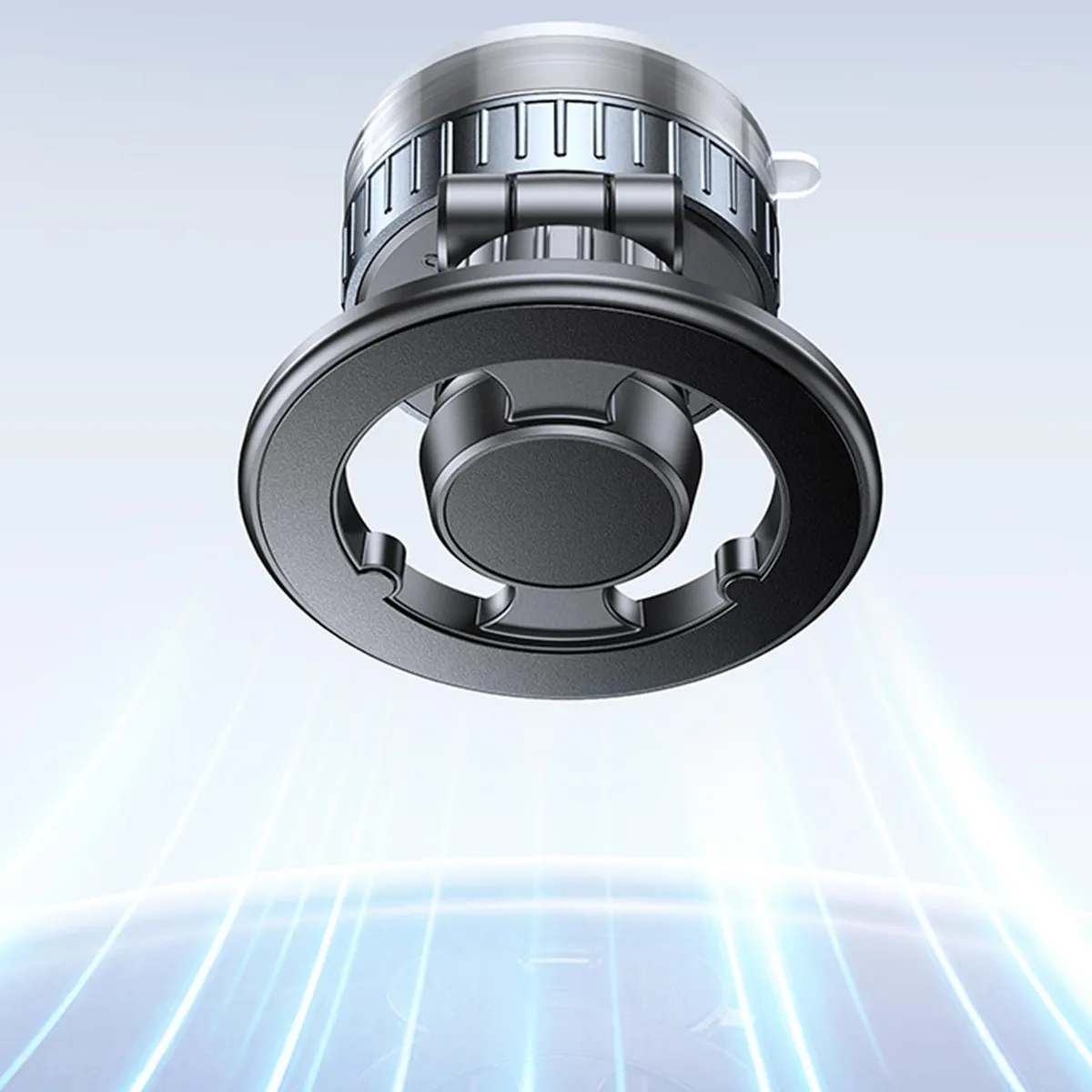 حامل موبايل قابل للدوران 360 درجة مع بكرة لشفط الهواء والتثبيت علي تابلوه السيارة - الصورة 5