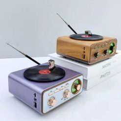 Alternative view of راديو بتصميم جرامافون كلاسيكي قابل للشحن بيو إس بي