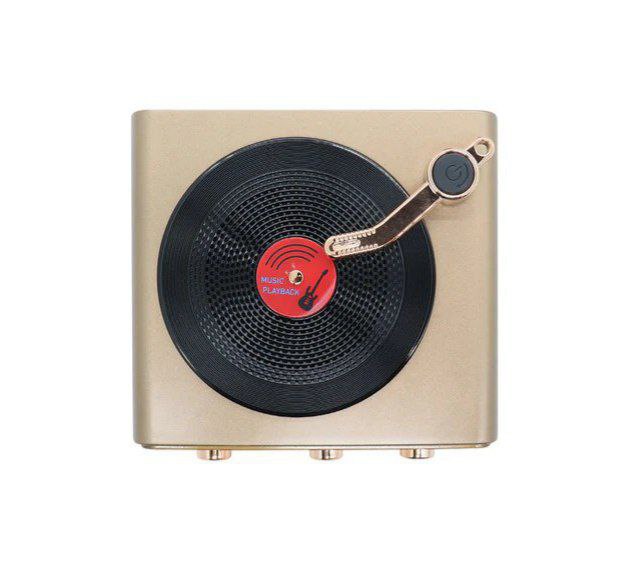 راديو بتصميم جرامافون كلاسيكي قابل للشحن بيو إس بي - الصورة 7