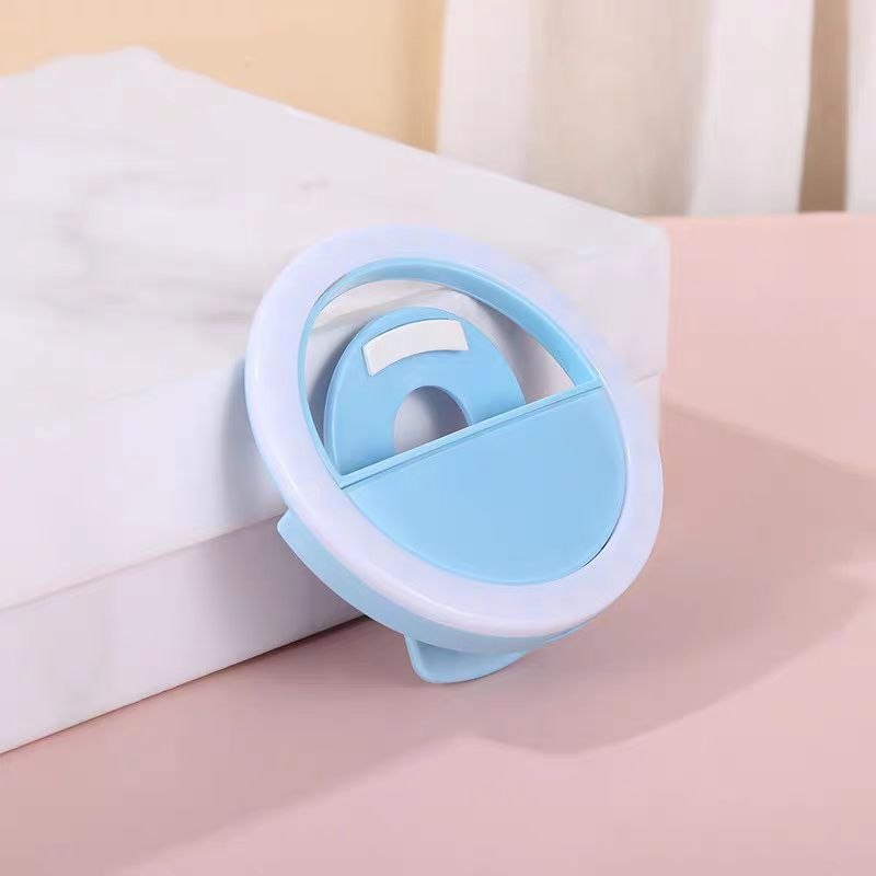 رينج لايت ميني ب 3 مستويات اضاءة مع مشبك للتعليق بيو اس بي للشحن - الصورة 7