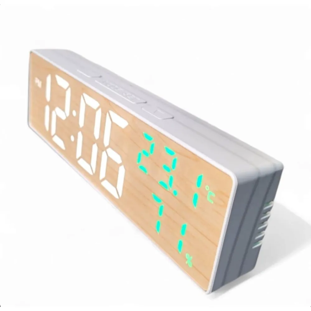 ساعة ديجيتال بمنبه وشاشة لعرض الوقت ودرجة الحرارة - الصورة 6