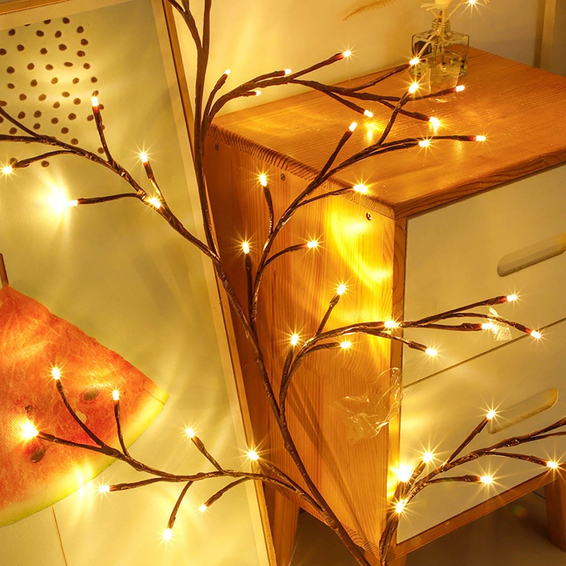 فرع نور مضئ علي شكل شجرة ب 8 اوضاع اضاءة مختلفة مع ريموت للتحكم عن بعد - الصورة 7