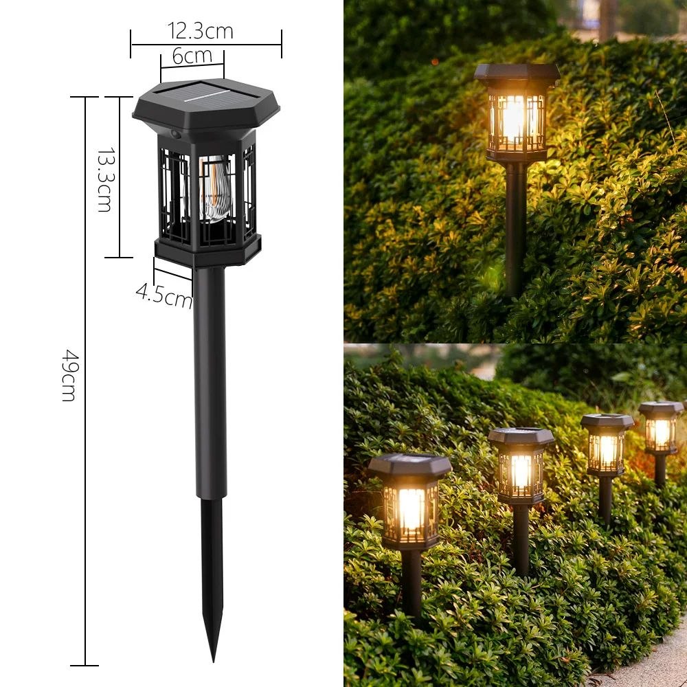 كشاف أرضي لإضاءة الحدائق والممرات يعمل بالطاقة الشمسية - 2 قطعة - الصورة 5