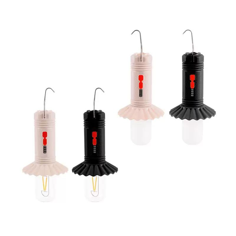 كشاف ومصباح شمسي للتخييم والرحلات والحدائق - الصورة 4