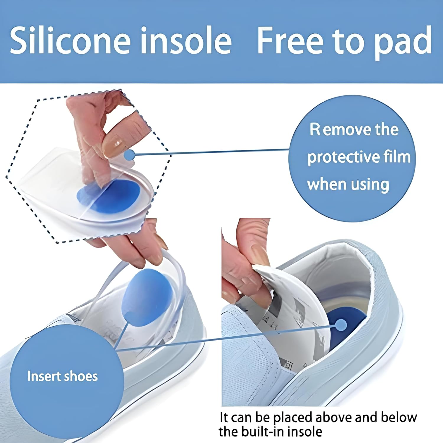 كعب طبي من السيليكون للأحذية مضاد للصدمات مناسب للارتداء اليومي والأنشطة الرياضية - الصورة 8