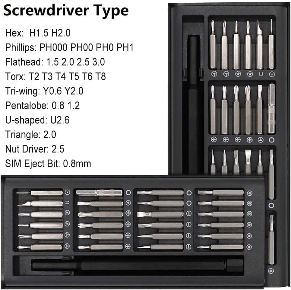 طقم رؤوس مفكات مغناطيسي 24 قطعة متعدد الاستخدام - الصورة 3