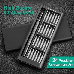 طقم رؤوس مفكات مغناطيسي 24 قطعة متعدد الاستخدام