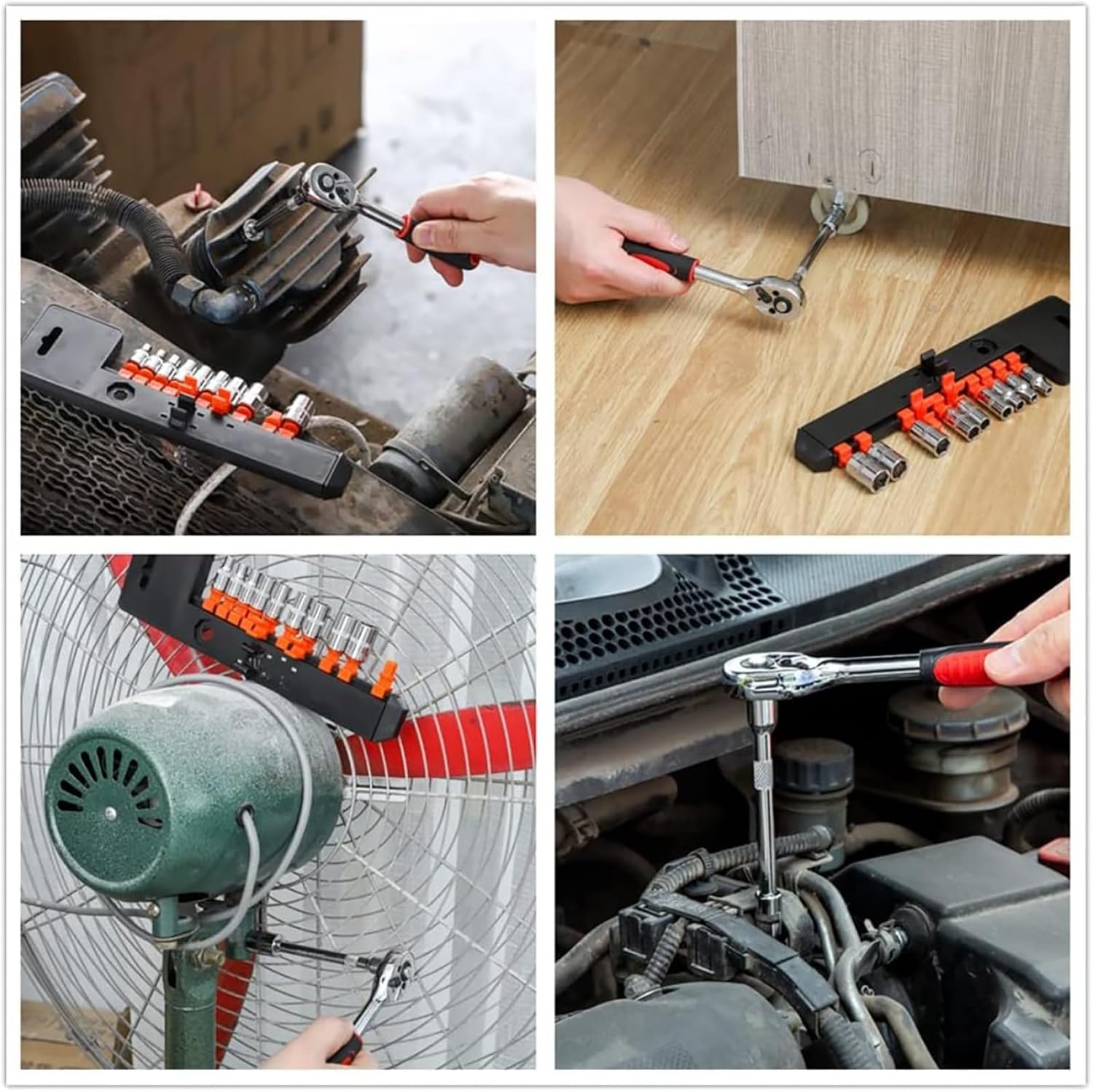 طقم مفاتيح ربط مع سقاطة ب 10 رؤوس قابلة للتبديل - الصورة 8