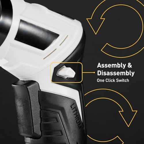 طقم مفك كهربائي لاسلكي 25 قطعة بتصميم مقبض قابل للدوران 180 درجة _ بيو اس بي للشحن - الصورة 3