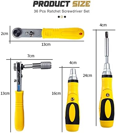 طقم مفكات براغي دقيق 36 قطعة برأس مغناطيسي ومقبض مانع للانزلاق - الصورة 4