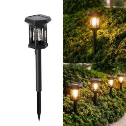 كشاف أرضي لإضاءة الحدائق والممرات يعمل بالطاقة الشمسية - 2 قطعة