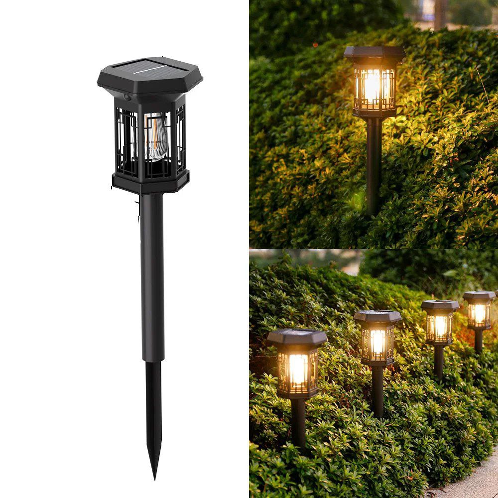 كشاف أرضي لإضاءة الحدائق والممرات يعمل بالطاقة الشمسية - 2 قطعة