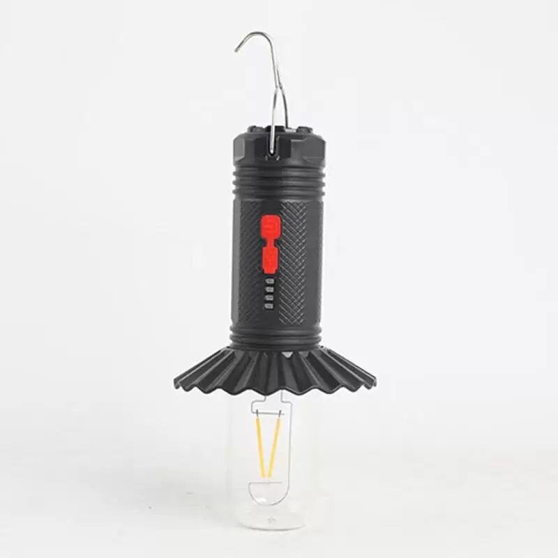 كشاف ومصباح شمسي للتخييم والرحلات والحدائق - الصورة 2