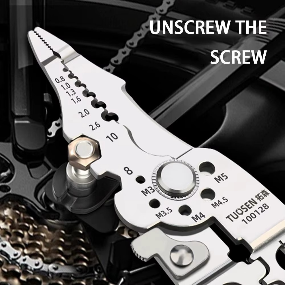 كماشة 4 في 1 لتقطيع وتجعيد وربط الأسلاك والكابلات - الصورة 5