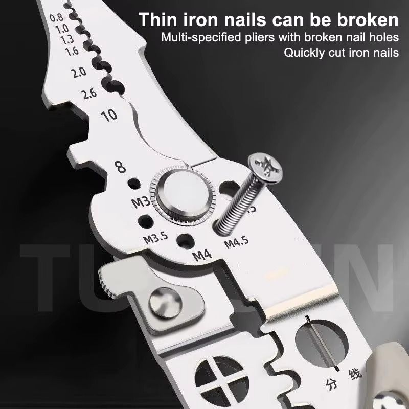 كماشة 4 في 1 لتقطيع وتجعيد وربط الأسلاك والكابلات - الصورة 7