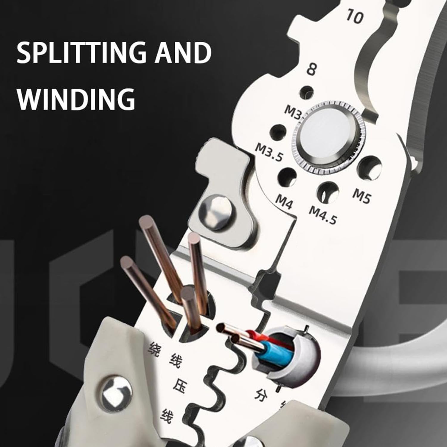 كماشة 4 في 1 لتقطيع وتجعيد وربط الأسلاك والكابلات - الصورة 2