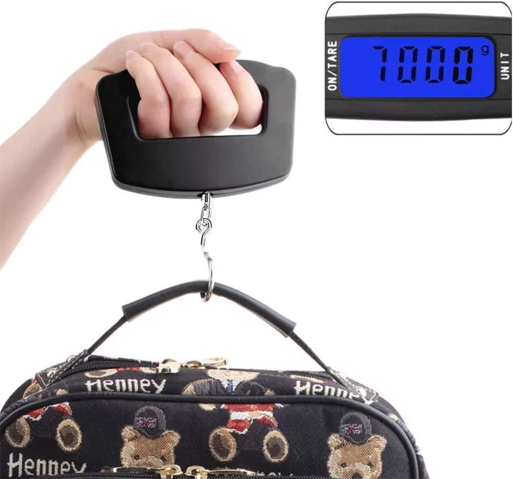 ميزان ديجيتال محمول لوزن شنط السفر بشاشة ليد رقمية مضيئة سهلة القراءة - الصورة 6