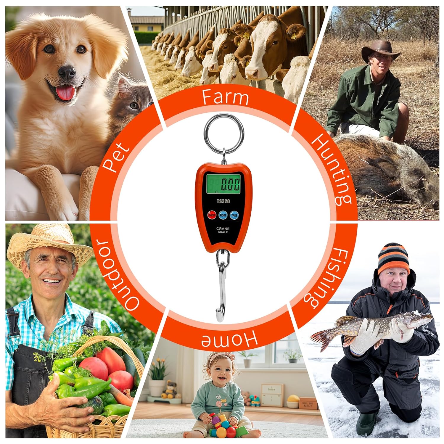 ميزان رافعة ديجيتال محمول بشاشة ليد رقمية يحمل حتى 200 كجم - الصورة 9