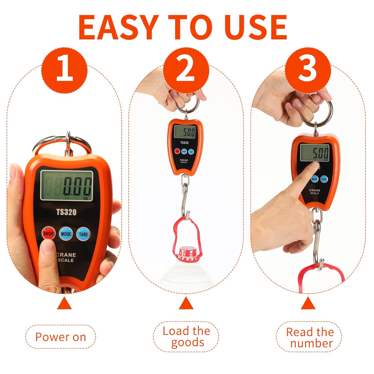 ميزان رافعة ديجيتال محمول بشاشة ليد رقمية يحمل حتى 200 كجم - الصورة 7