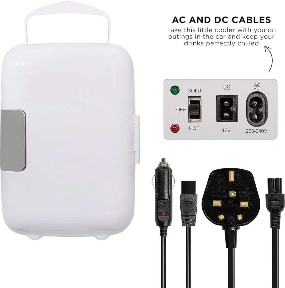 ثلاجة ميني محمولة بسعة 4 لتر للمشروبات للمنزل والسيارة - الصورة 6