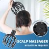 جهاز تدليك فروة الرأس الكهربائي بتصميم اخطبوط ب 3 مستويات اهتزاز للاسترخاء
