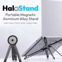 حامل مغناطيسي معدني قابل للطي والتعديل للموبايل واللابتوب والايباد