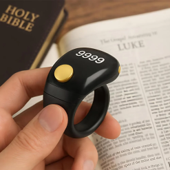 خاتم تسبيح ذكي بشاشة ليد للذكر والتسبيح قابل لإعادة الشحن