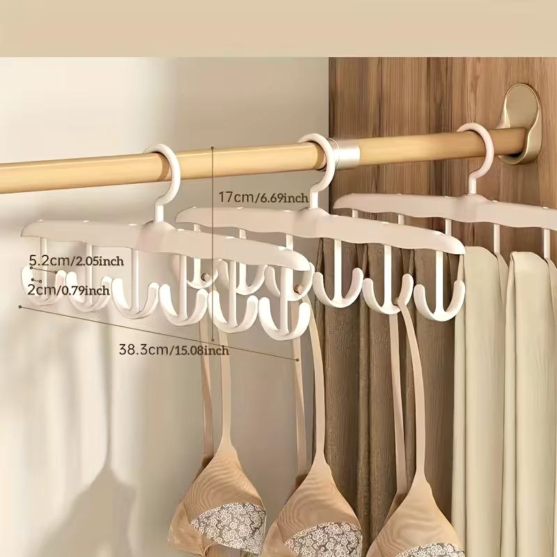 شماعة دولاب ب 6 هوك لتعليق الملابس الخفيفة والشنط والأحزمة - الصورة 4