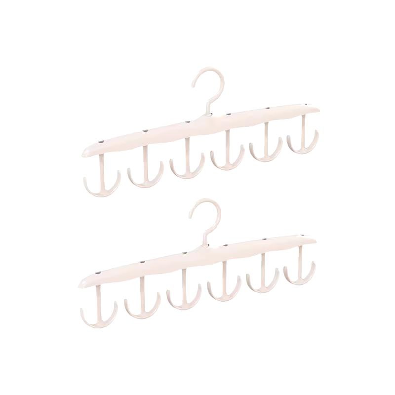 شماعة دولاب ب 6 هوك لتعليق الملابس الخفيفة والشنط والأحزمة - الصورة 7