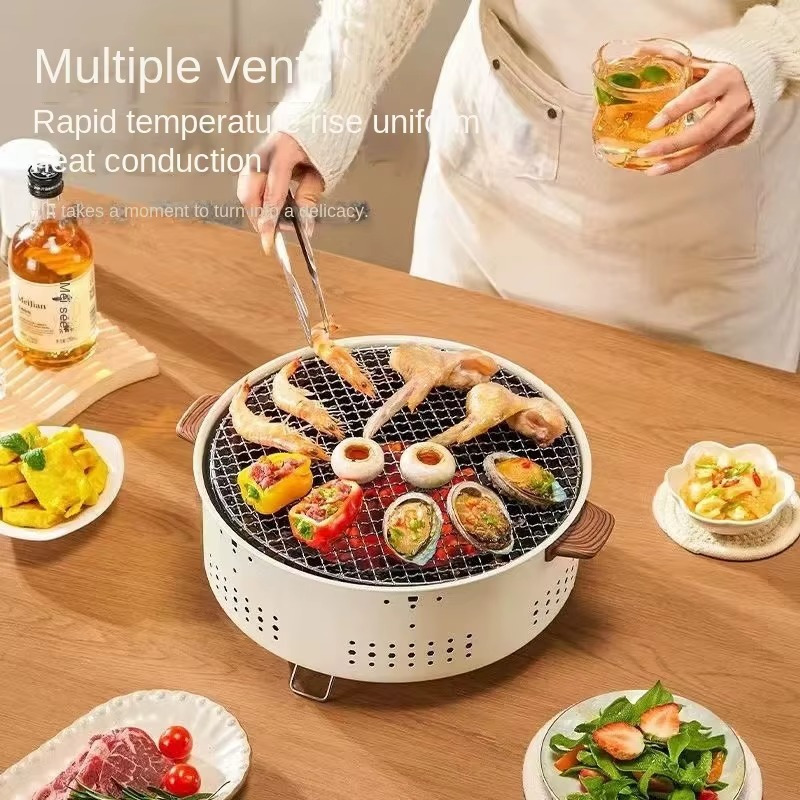 شواية فحم محمولة متعددة الاستخدامات مناسبة للسفر والتخييم - الصورة 4