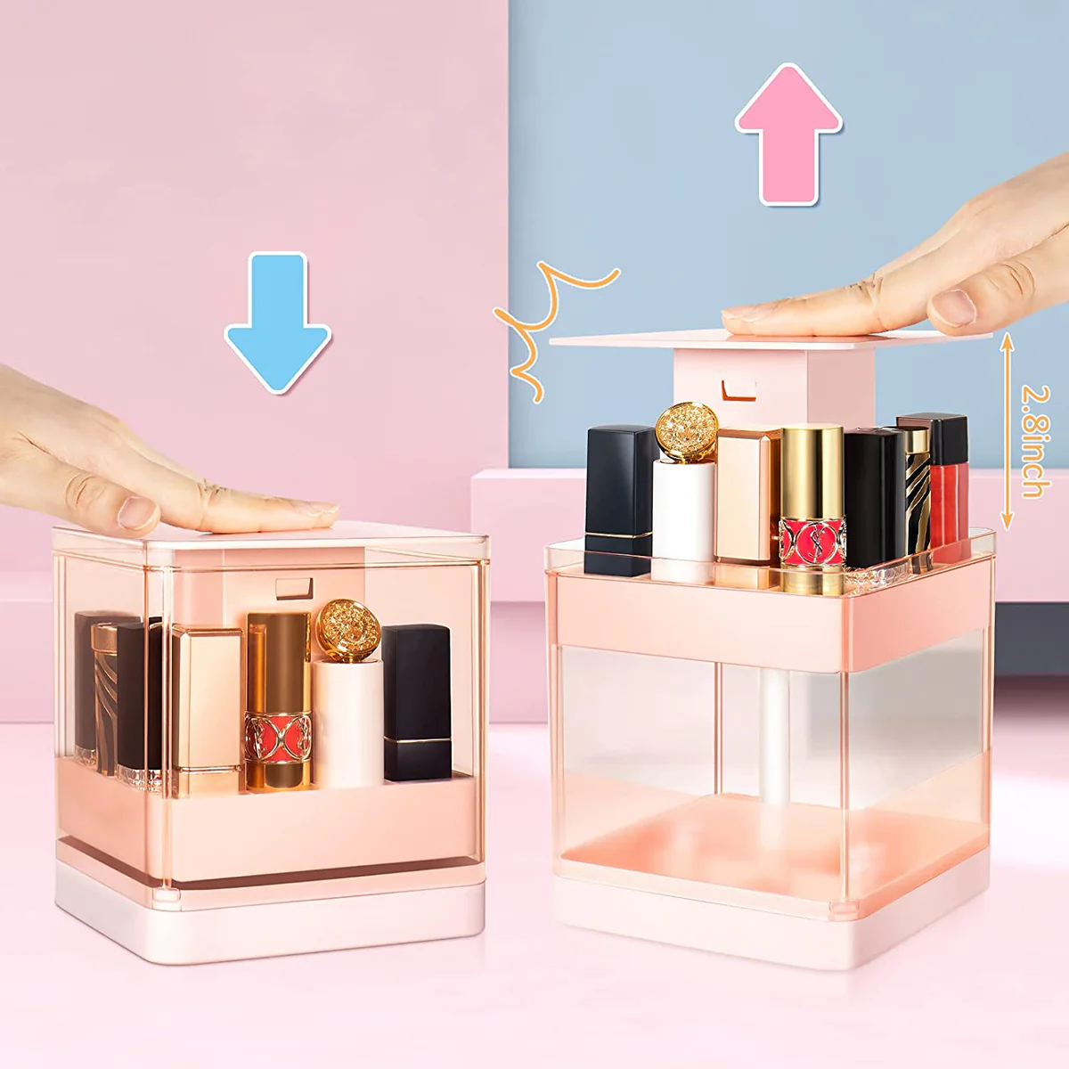 صندوق منظم للميكاب 12 خانة بتصميم فتح وغلق بالضغط - الصورة 4