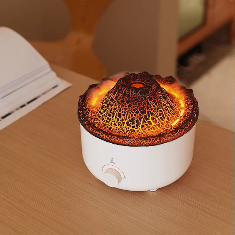 فواحة مضيئة علي شكل بركان بخزان 560 ملي لتعطير وترطيب المنزل - الصورة 11