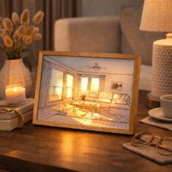 Alternative view of برواز ليد ثلاثي الأبعاد مناسب لغرف النوم والمكتب بيو اس بي