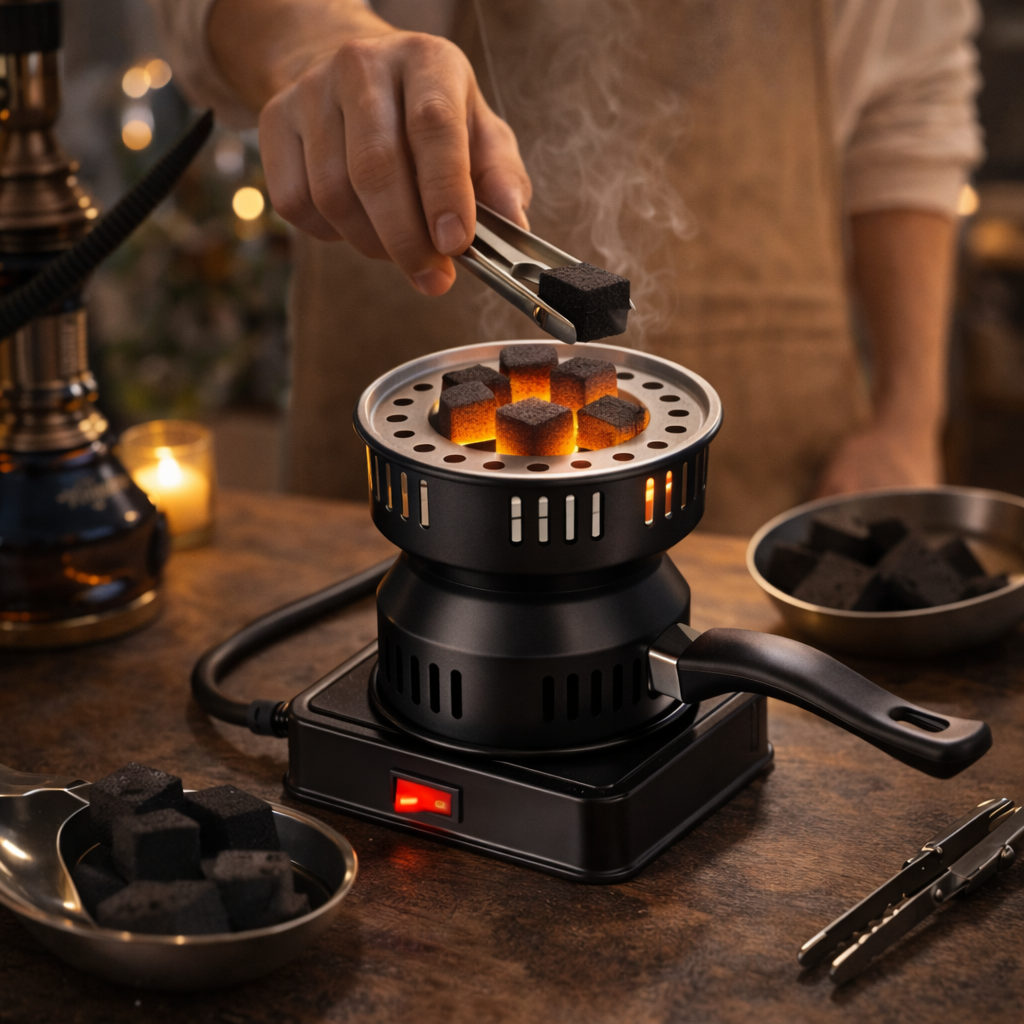 جهاز اشعال الفحم الكهربائي للشوي وقت الرحلات والتخييم 500 واط