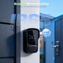 Alternative view of جرس باب لاسلكي بكاميرا وشاشة 4.3 بوصة مع رؤية ليلية وصوت ثنائي الاتجاه لأمان المنزل