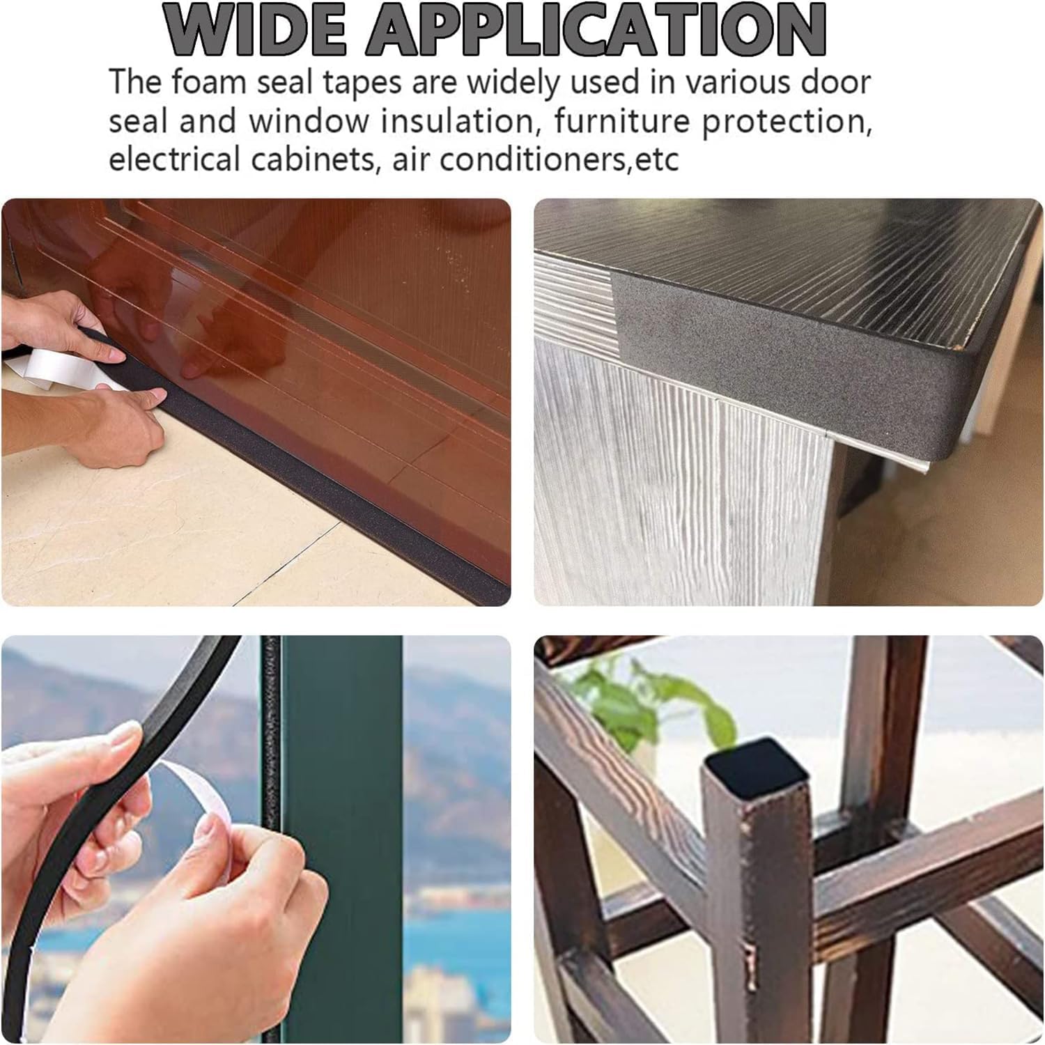 عازل ومانع الأتربة والحشرات الاسفنجي للأبواب والشبابيك والالوميتال - الصورة 6