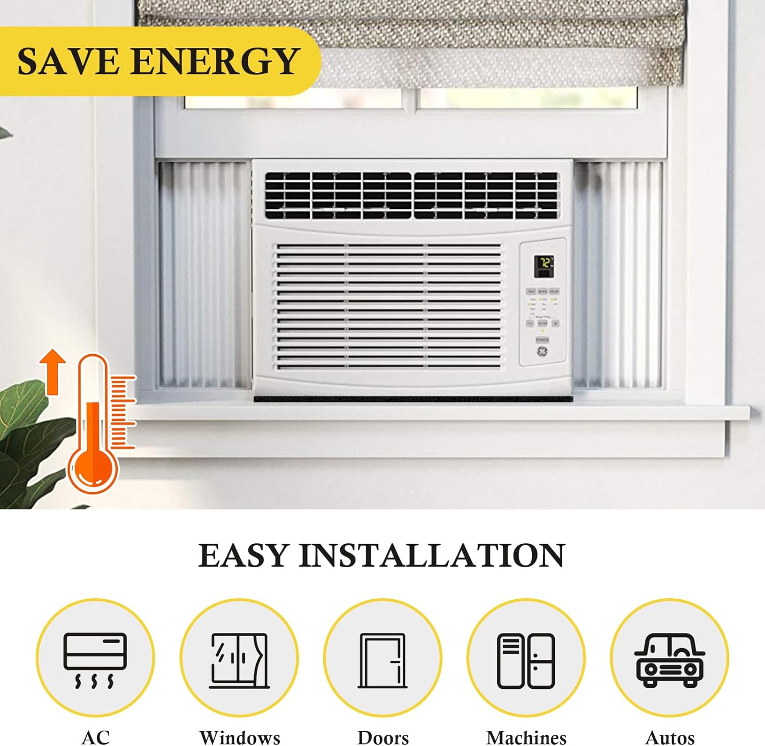 عازل ومانع الأتربة والحشرات الاسفنجي للأبواب والشبابيك والالوميتال - الصورة 7