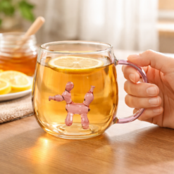 مج زجاج ثري دي 400 ملي مناسب لشرب العصائر والاتية