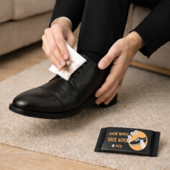 مناديل مبللة لتنظيف وتلميع الأحذية مكون من 64 منديل