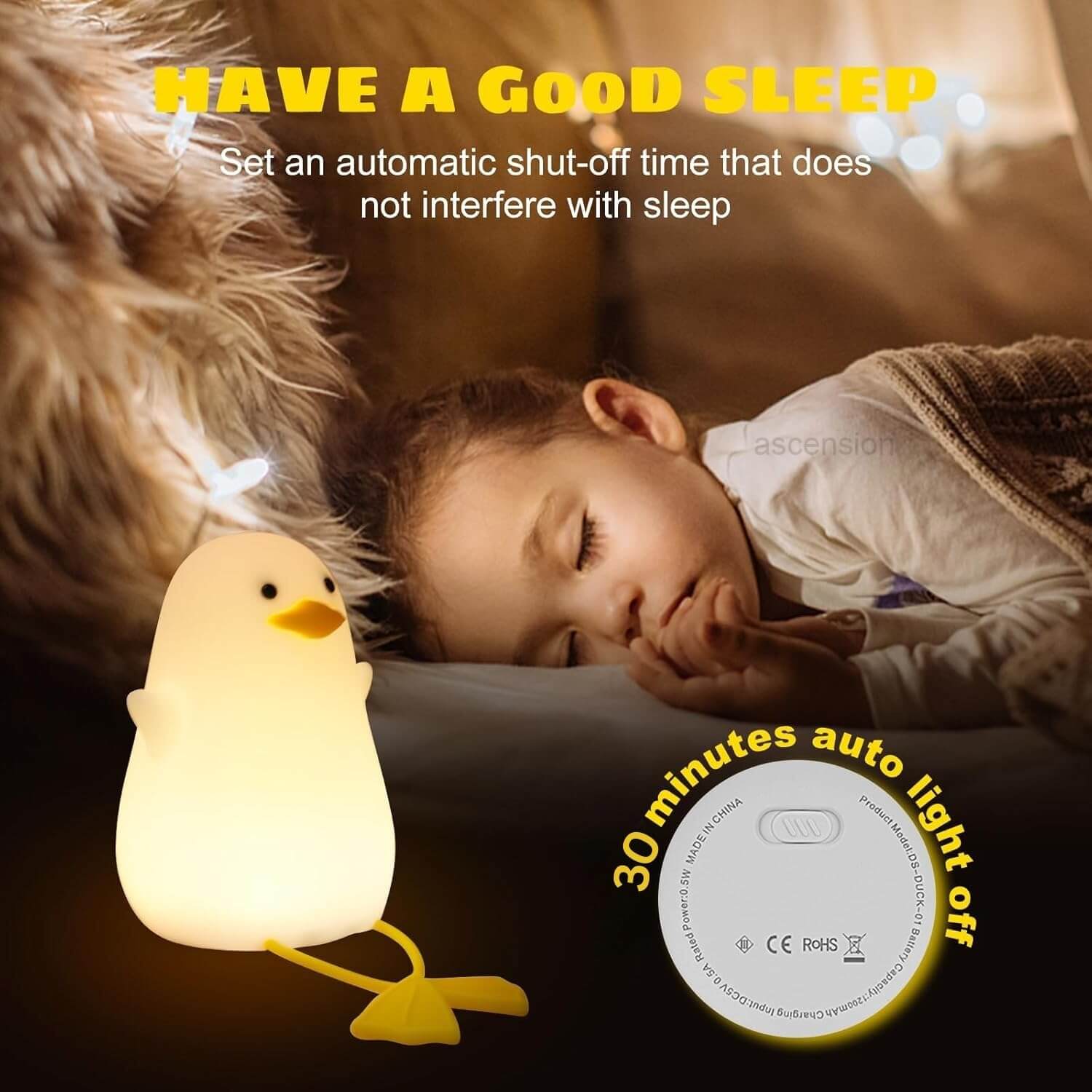 وناسة سيليكون بتصميم بطة بأرجل طويلة ب 8 ألوان إضاءة مختلفة بيو اس بي للشحن - الصورة 7